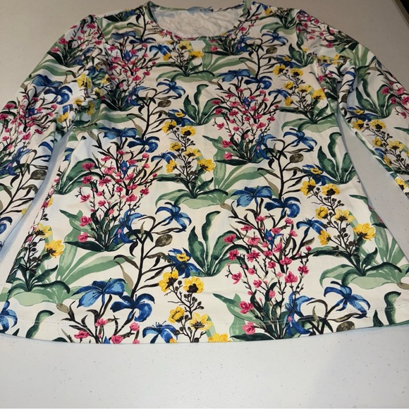J. McLaughlin Signature Tee Catalina Cloth Top Floral  Nature Size Small - Picture 5 of 10